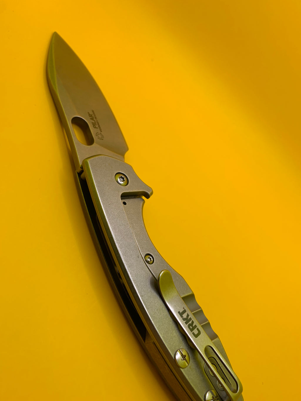 Custom CRKT Pilar III with titanium scales “Redrum"