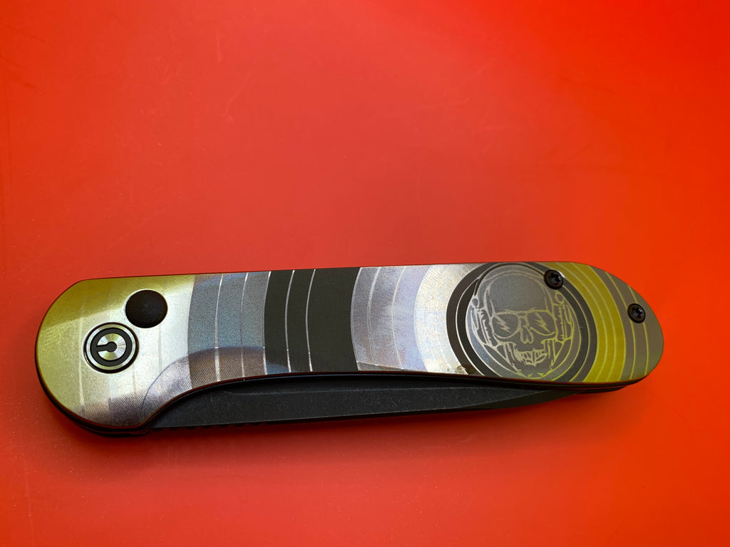 Civivi Elementum Button Lock with Custom Titanium Scales