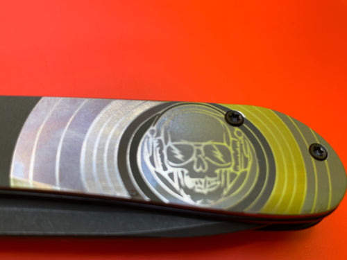 Civivi Elementum Button Lock with Custom Titanium Scales