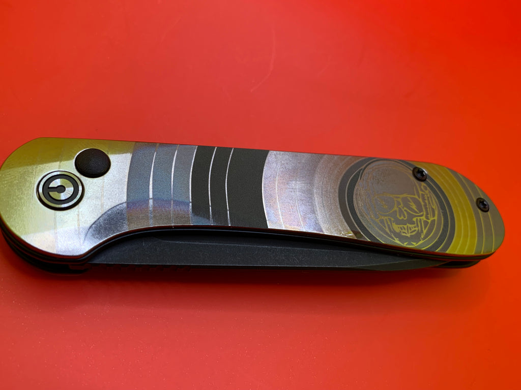 Civivi Elementum Button Lock with Custom Titanium Scales
