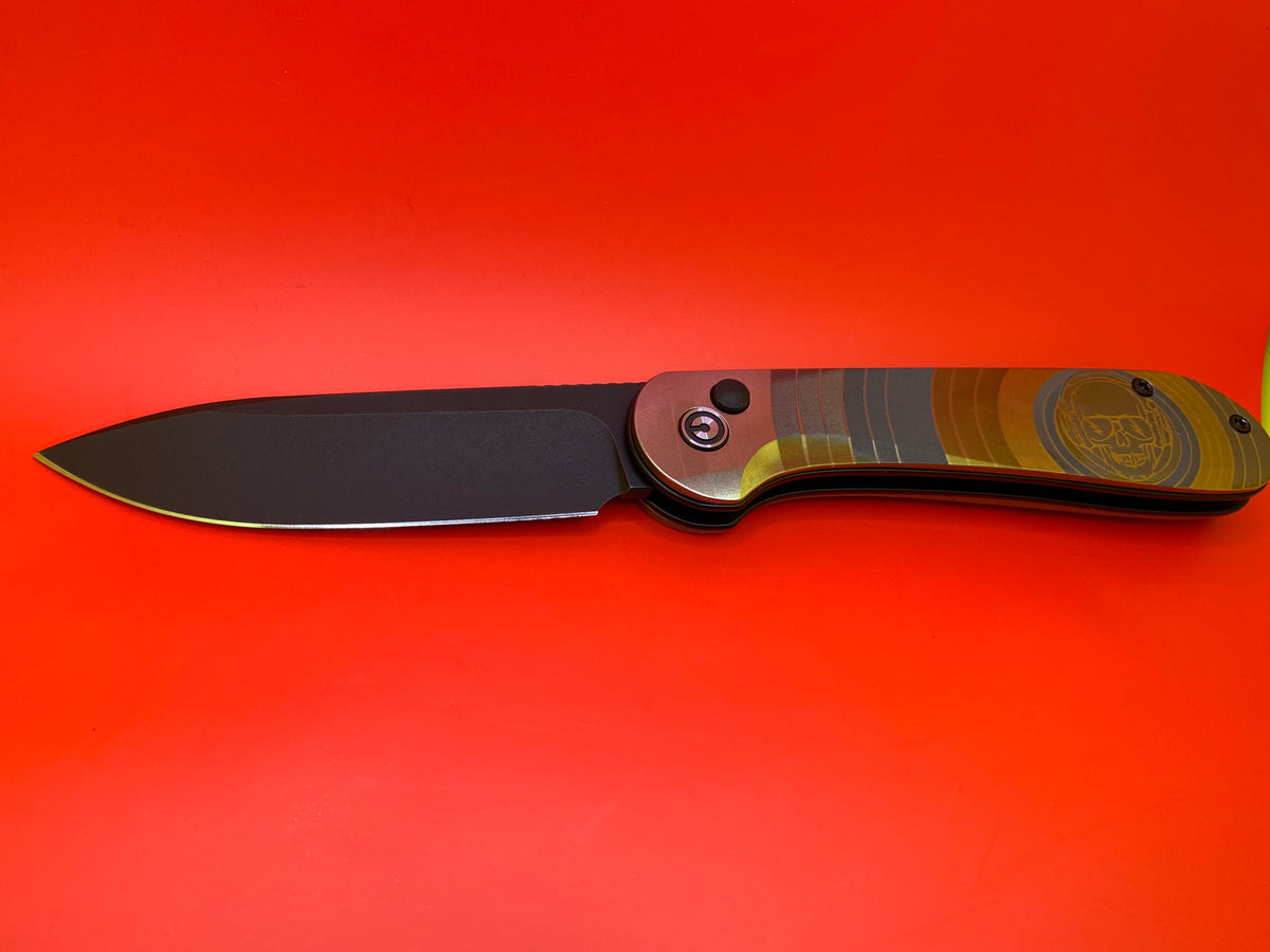 Civivi Elementum Button Lock with Custom Titanium Scales