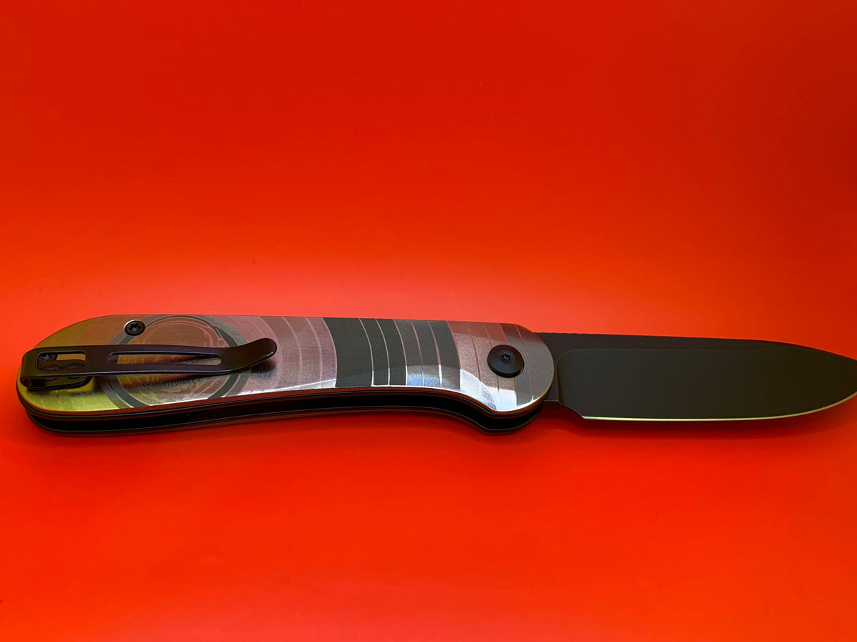 Civivi Elementum Button Lock with Custom Titanium Scales