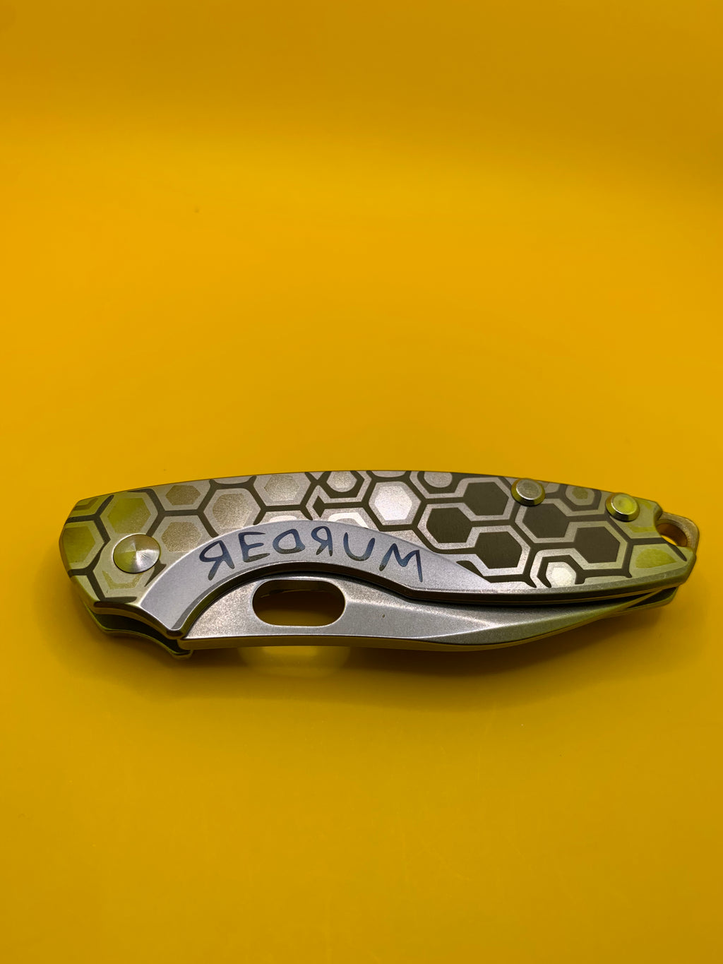Custom CRKT Pilar III with titanium scales “Redrum"