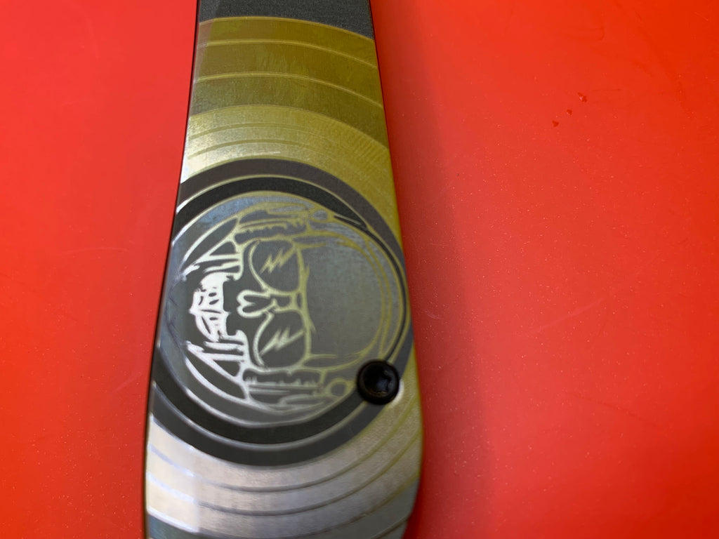 Civivi Elementum Button Lock with Custom Titanium Scales
