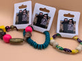 Color & Joy — Mixed Media Wood, Stone & Resin Bracelet Set of 3