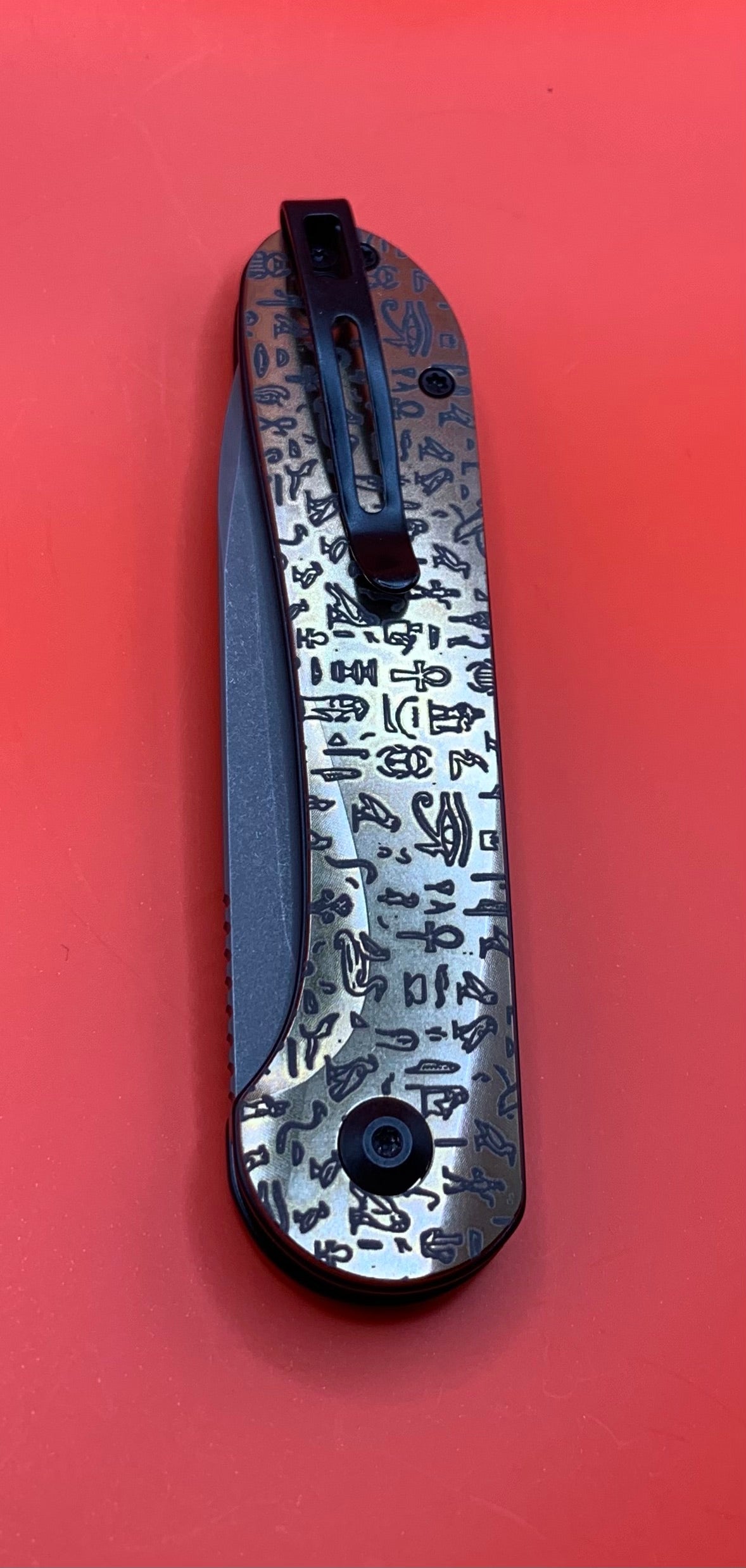 Custom Civivi Elementum Button Lock “Tomb Treasure"