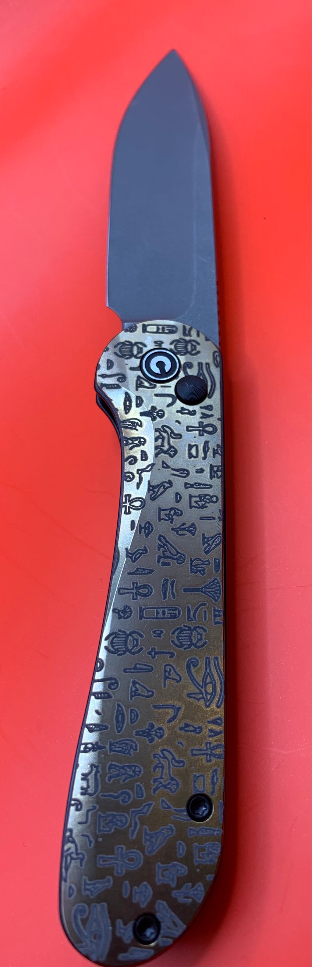 Custom Civivi Elementum Button Lock “Tomb Treasure"