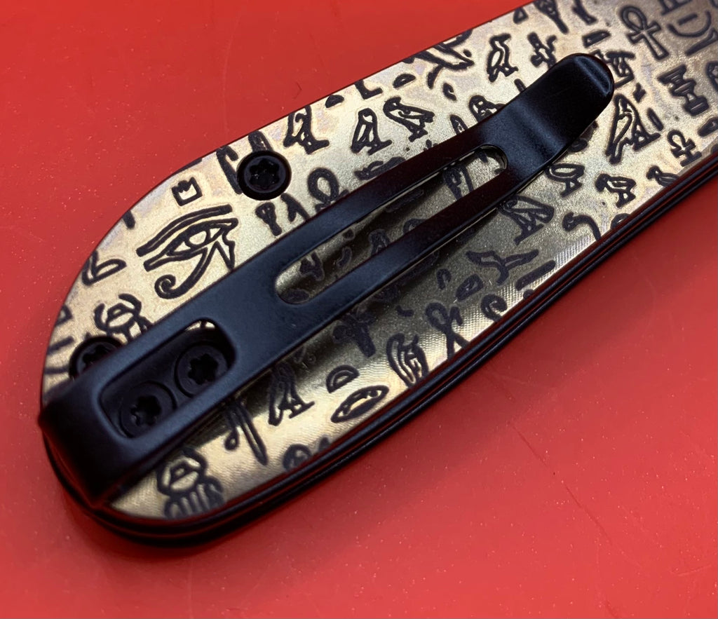 Custom Civivi Elementum Button Lock “Tomb Treasure"